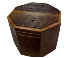 Handcrafted Octagonal Wooden Urns